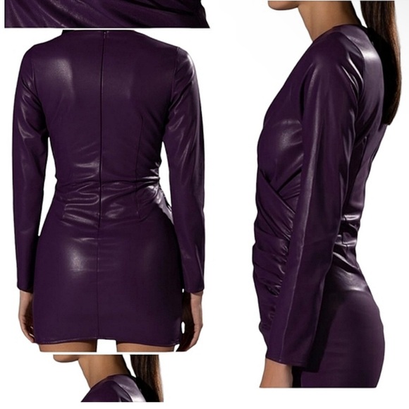 Akira Deep Purple PU Dress size M - Picture 2 of 10